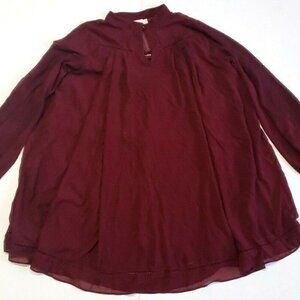 Asos Maternity Maroon Sz 12 Long Sleeve Tunic Top